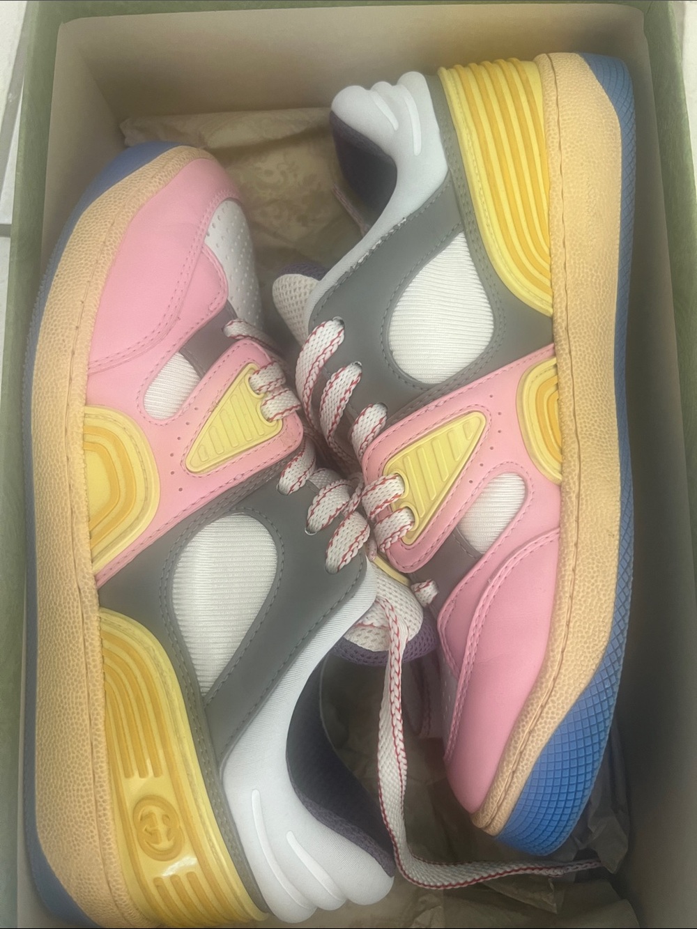 Gucci Purple and Pink Basket Sneaker
